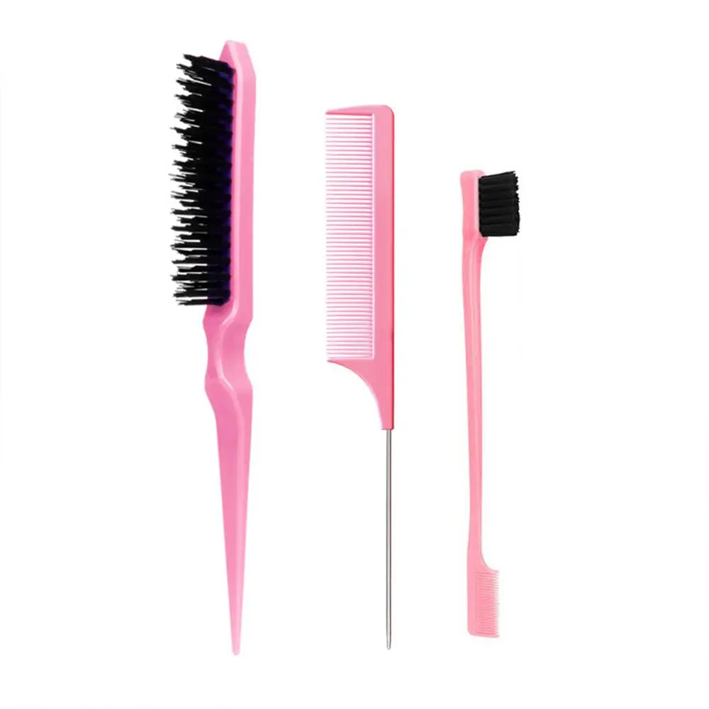 Hair Styling Kit, 5 Counts/Set Hair Wax & Hair Brush Kit, 2 Counts Gel & 3 Counts Hair Brush, Professional Hair Styling Tool for Women & Men, Hair Styling Combs