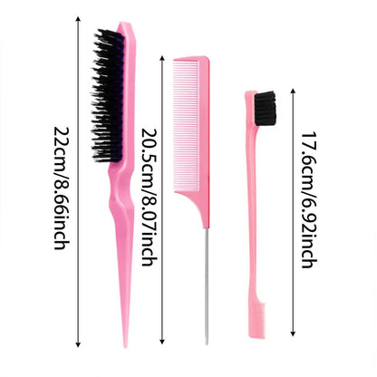 Hair Styling Kit, 5 Counts/Set Hair Wax & Hair Brush Kit, 2 Counts Gel & 3 Counts Hair Brush, Professional Hair Styling Tool for Women & Men, Hair Styling Combs